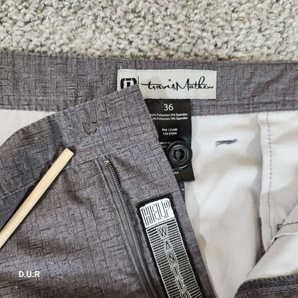Travis Mathew Golf Shorts Mens 36X10 Gray Flat Front Lightweight Stretch‎ Casual - Picture 3 of 11